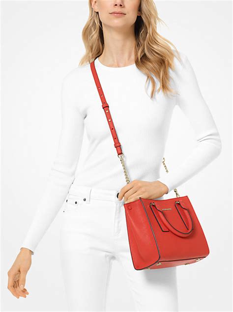 Alessa Medium Pebbled Leather Satchel – Michael Kors Pre